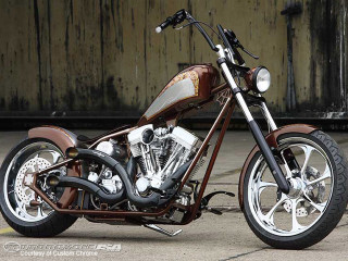 Motorcycle parked street building door 2 - chrome free wallpaper