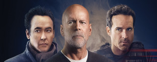 Men standing blue background red - ultra realistic face free wallpaper