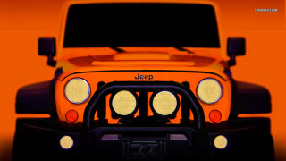 Jeep orange background black bumper - orange background free wallpaper