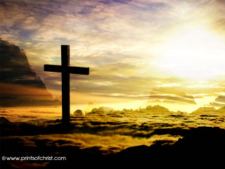 Cross hill sky clouds sunset - a sun setting behind free wallpaper