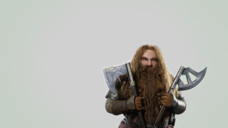 Man long beard axes shield - bertram brooker free wallpaper