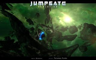 Space station green blue background - afrofuturism free wallpaper for desktop