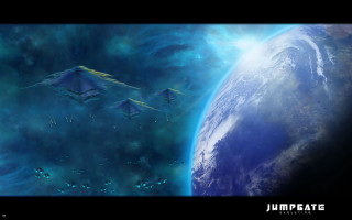 Blue planet space station matte - a blue planet free wallpaper for desktop