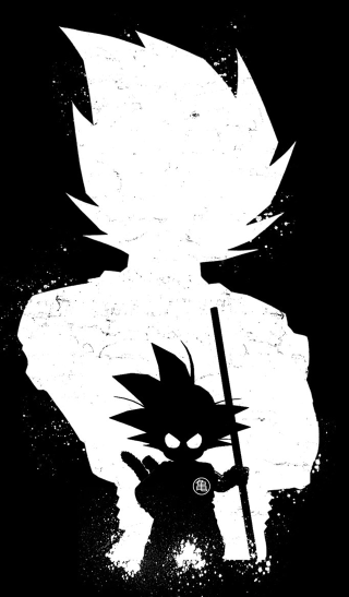 Black white person stick shadow - a shadow free wallpaper for mobile