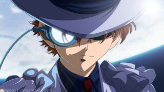 Man hat glasses sky anime - a sky background behind free wallpaper