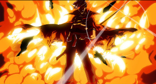 Man sword fire background flames 3 - a fire free wallpaper for desktop