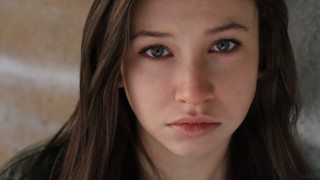 Woman long hair blue eyes 53 - christabel dennison free wallpaper