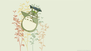 Cartoon character field flowers plants - ghibli free wallpaper