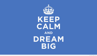 Blue white poster crown words - calm free wallpaper for desktop