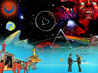 People space station rainbow sky - a space station free wallpaper