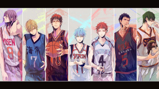 Anime basketball players group uniforms - their shirt free wallpaper