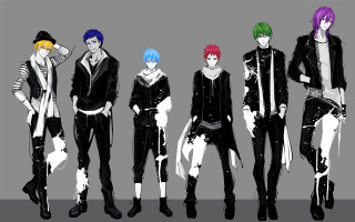 Anime characters lineup outfits haircolors - 2 d sprite free wallpaper