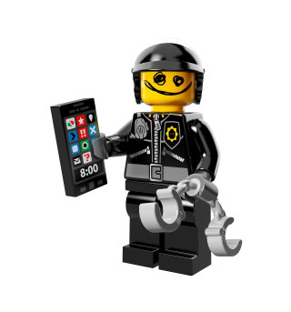 Lego man cellphone figure helmet - android free wallpaper for tablet