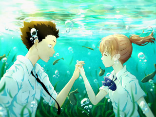 Couple underwater bubbles fish skull - their forehead free wallpaper