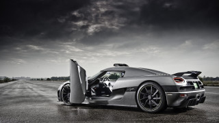 Silver sports car open doors 3 - its door free wallpaper
