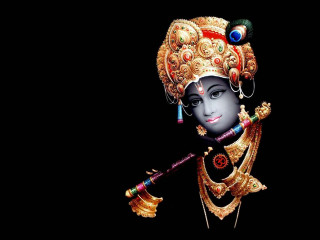 God flute painting black background - a flute free wallpaper