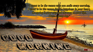 Boat beach sunset cloudy sky - a poem free wallpaper