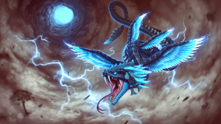 Blue bird lightning dragon cobra - a large beak free wallpaper