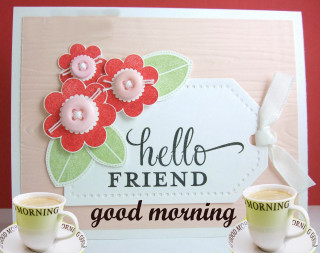 Coffee cups hello friend good - free flowers wallpaper for desktop