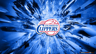 Clippers logo shattered glass basketball - ice free wallpaper