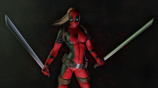 Woman deadpool outfit sword knife - unreal engine 5 quality free wallpaper
