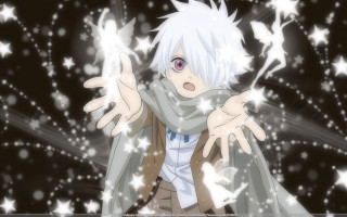 White hair scarf black background - abidin dino free wallpaper