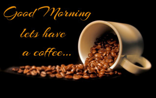 Coffee beans morning digital lyco - a good morning message free wallpaper