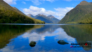 Lake mountains trees sky clouds 38 - mountain and trees free wallpaper