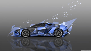 Blue sports car shattered background - a blue sports car free wallpaper