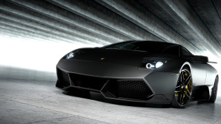 Black sports car tunnel light - a tunnel free wallpaper