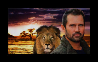Man lion shoulder sunset image - colin hayes free wallpaper