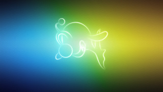 Blurry dog ball rainbow background - a black outline free wallpaper