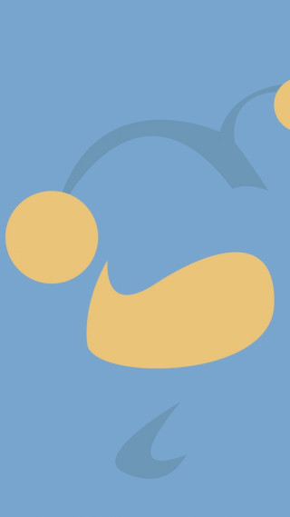 Blue yellow background circles yellow - a blue circle free wallpaper for mobile