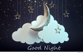 Crescent stars hanging sky good - below free wallpaper