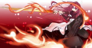 Woman long hair holding sword - long hair holding free wallpaper for desktop