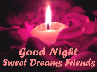 Candle goodnight sweetdreams friends pinkbackground - night free wallpaper