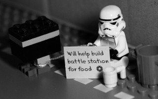 Lego stormtrooper help build battlestation - war free wallpaper for desktop