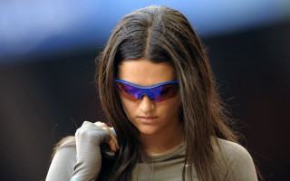 Woman sunglasses glove ear wrist - a glove free wallpaper