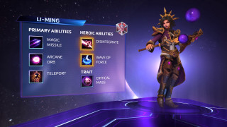 Character purple background blue background - arcane free wallpaper