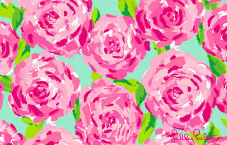 Pink rose blue background green - rose free wallpaper