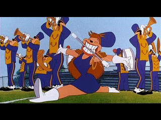 Cartoon character cheerleaders football field - don bluth free wallpaper