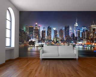 Living room couch city skyline - a living room free wallpaper for desktop