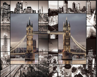 London skyline tower bridge black - david imms free wallpaper for desktop