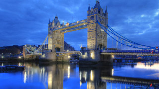 Bridge water sky clouds blue 3 - christopher wren free wallpaper