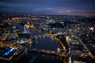 City night bridge river lit 2 - christopher wren free wallpaper