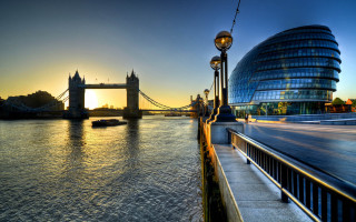 Bridge water building boat background - christopher wren free wallpaper