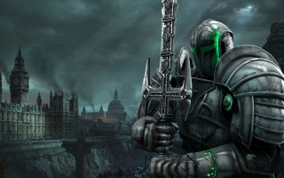 Man armor sword castle dark - warhammer free wallpaper for desktop