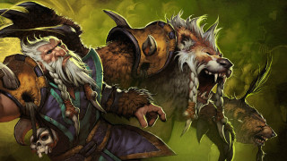 Bearded man wolf back arm - a wolf free wallpaper