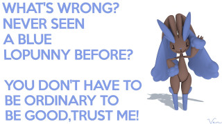 Blue bunny 3d render smile - wrong free wallpaper