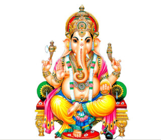 Ganesha sitting chair pipe hand - figurine free wallpaper
